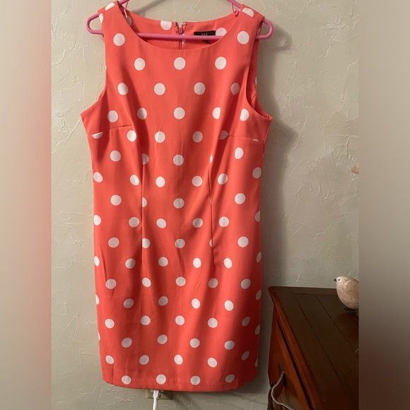 R&K Dresses & Skirts - Coral color pokadot summer sheath dress GUC